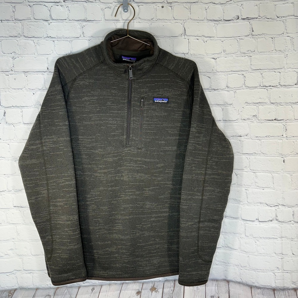 Patagonia Mens Better Sweater 1/4 Zip Fleece Pullover Brown Heather 25522 FA16 M